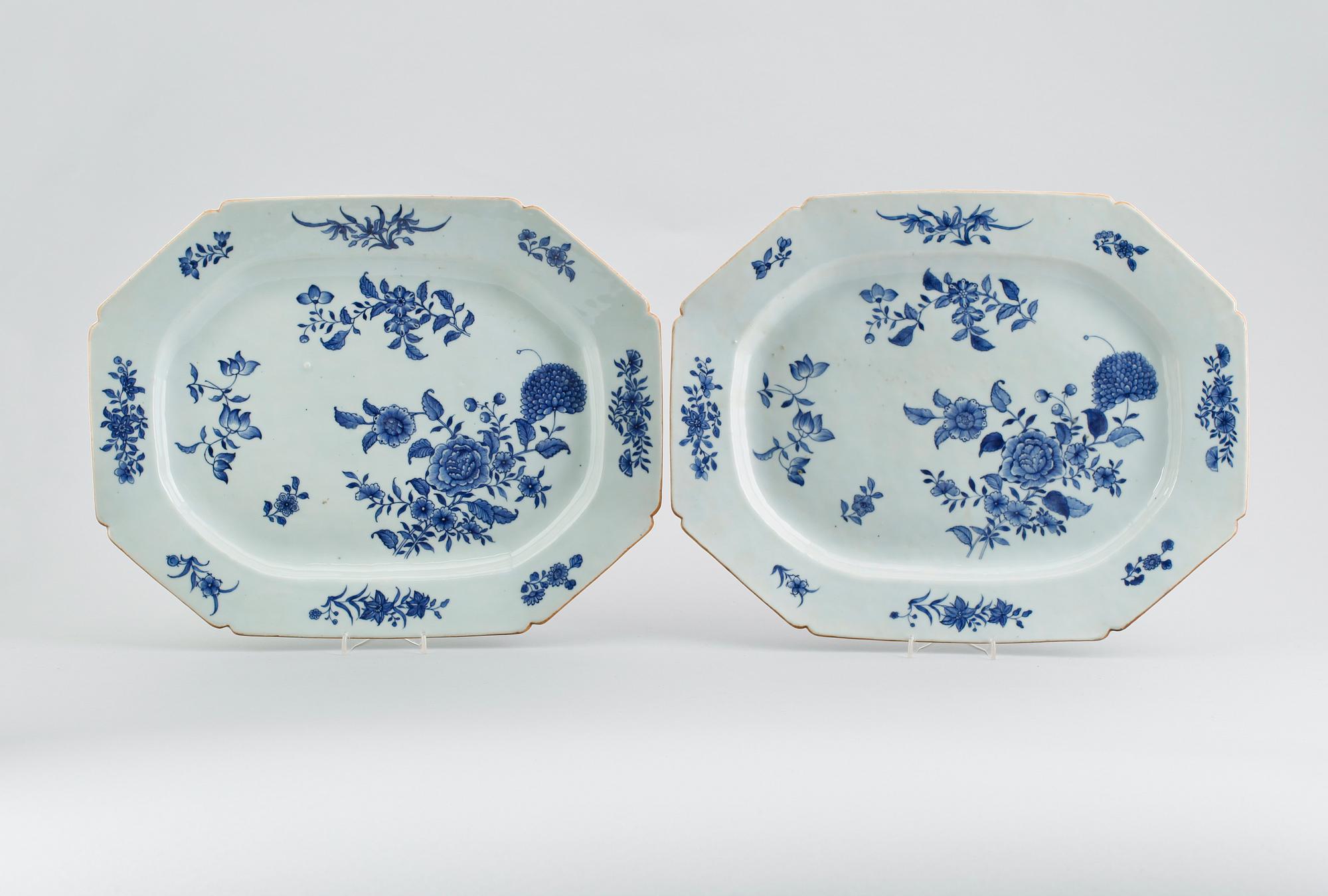 STEKFAT, 1 par, porslin, Kina, Qianlong 1736-1795.