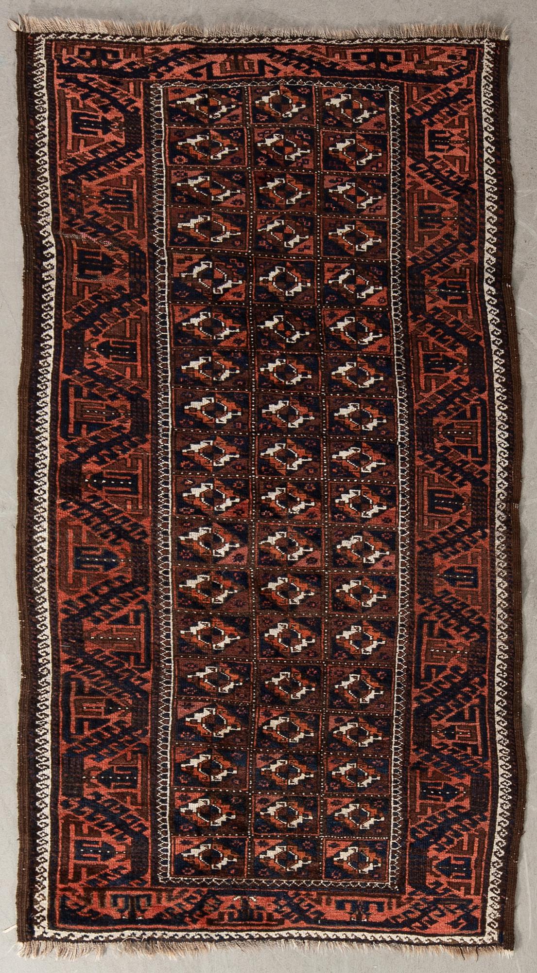 Beludj rug semi-antique approx. 188x105 cm.