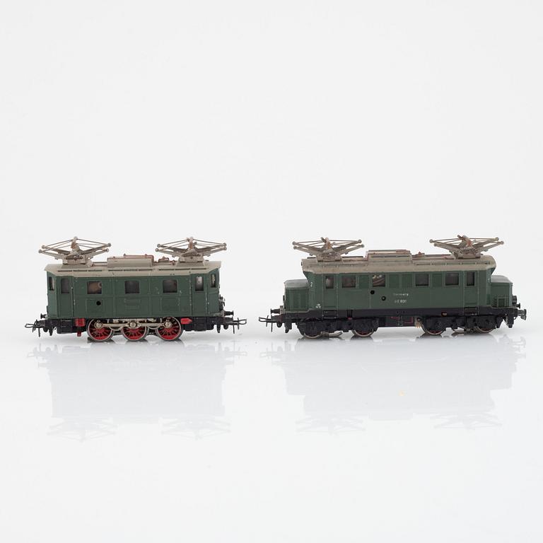 Märklin, ellok 2 st, modell RSM 800 och SE 800, spår H0, 1950-tal.