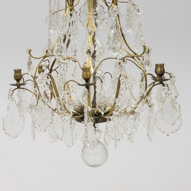 A Rococo style chandelier, first half of the 20th Century.