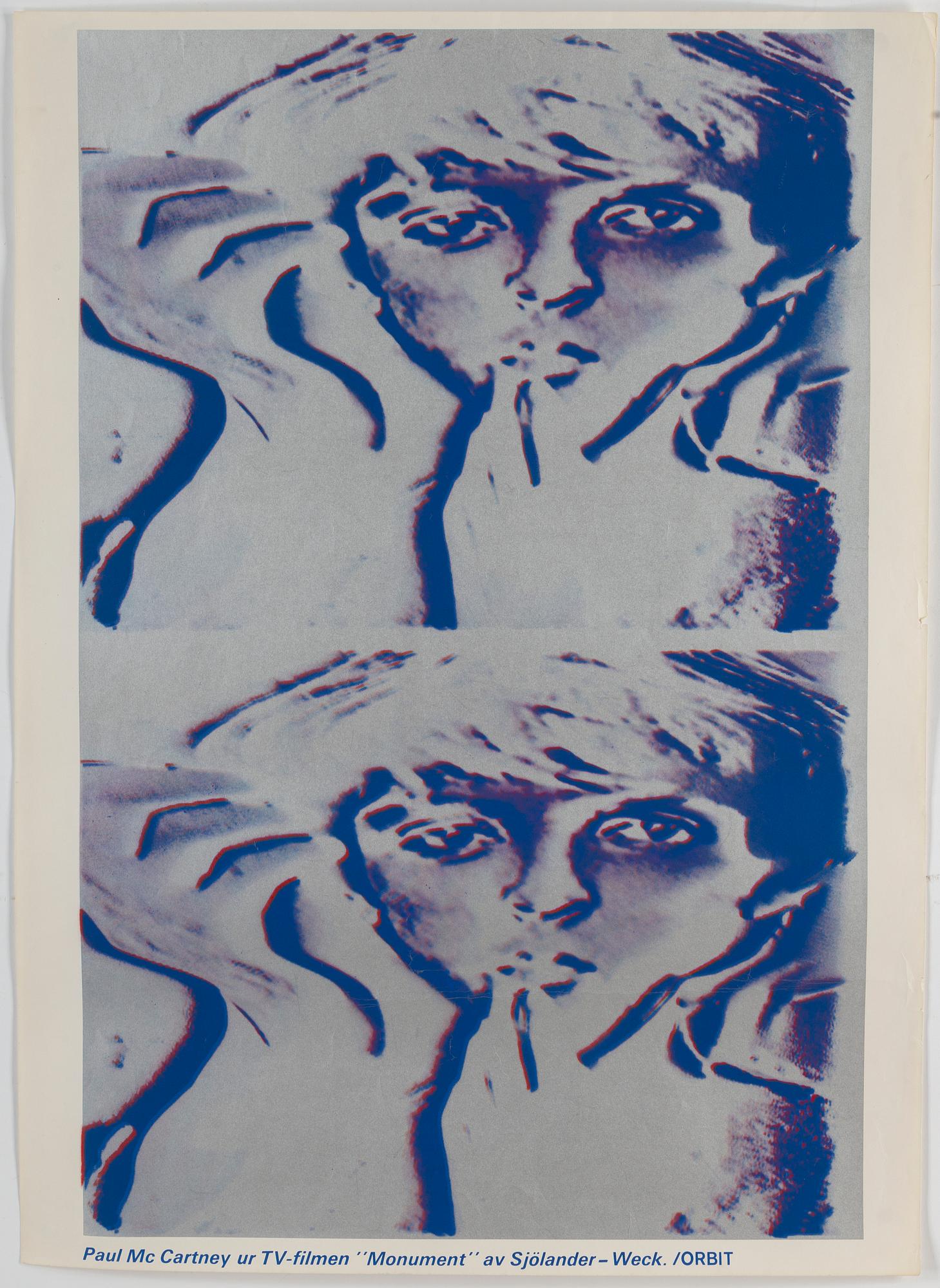 Ture Sjölander & Lars Weck, two screen prints from the movie "Monument" and Hansson & Karlssons debut album 1967.