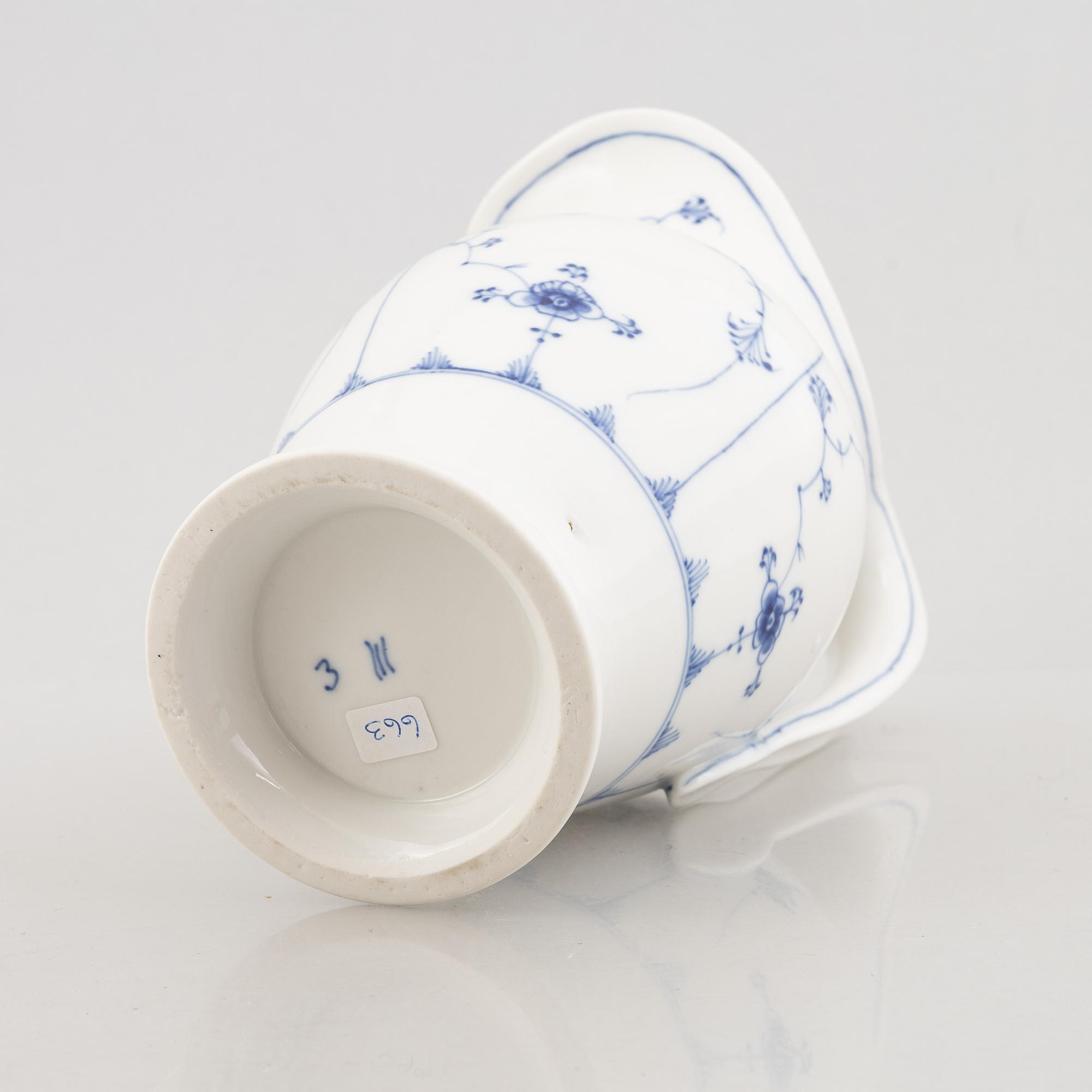 A 'Musselmalet' porcelain jug, Royal Copenhagen, 1840-60.