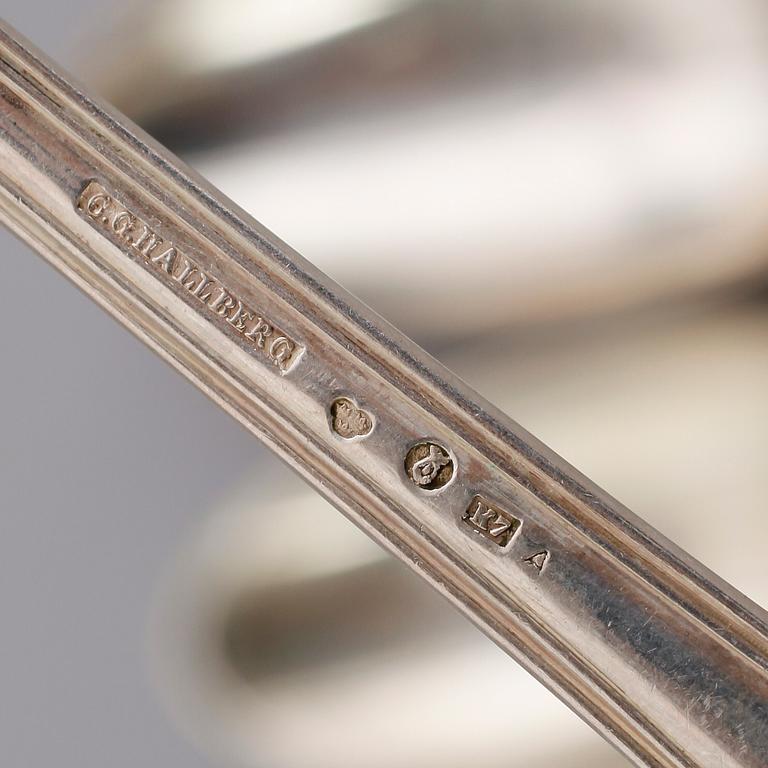 MATSKEDAR, 5 st snarlika, silver, svenska stämplar 1800/1900-tal. Vikt ca 332 gram.