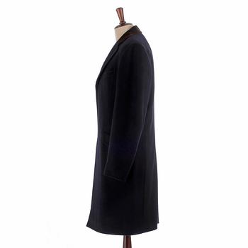 PARK HOUSE, a dark blue wool and cashmere coat / covert coat, storlek 50.