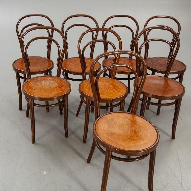 Chairs, 8 pcs, bentwood, first half of the 20th century.