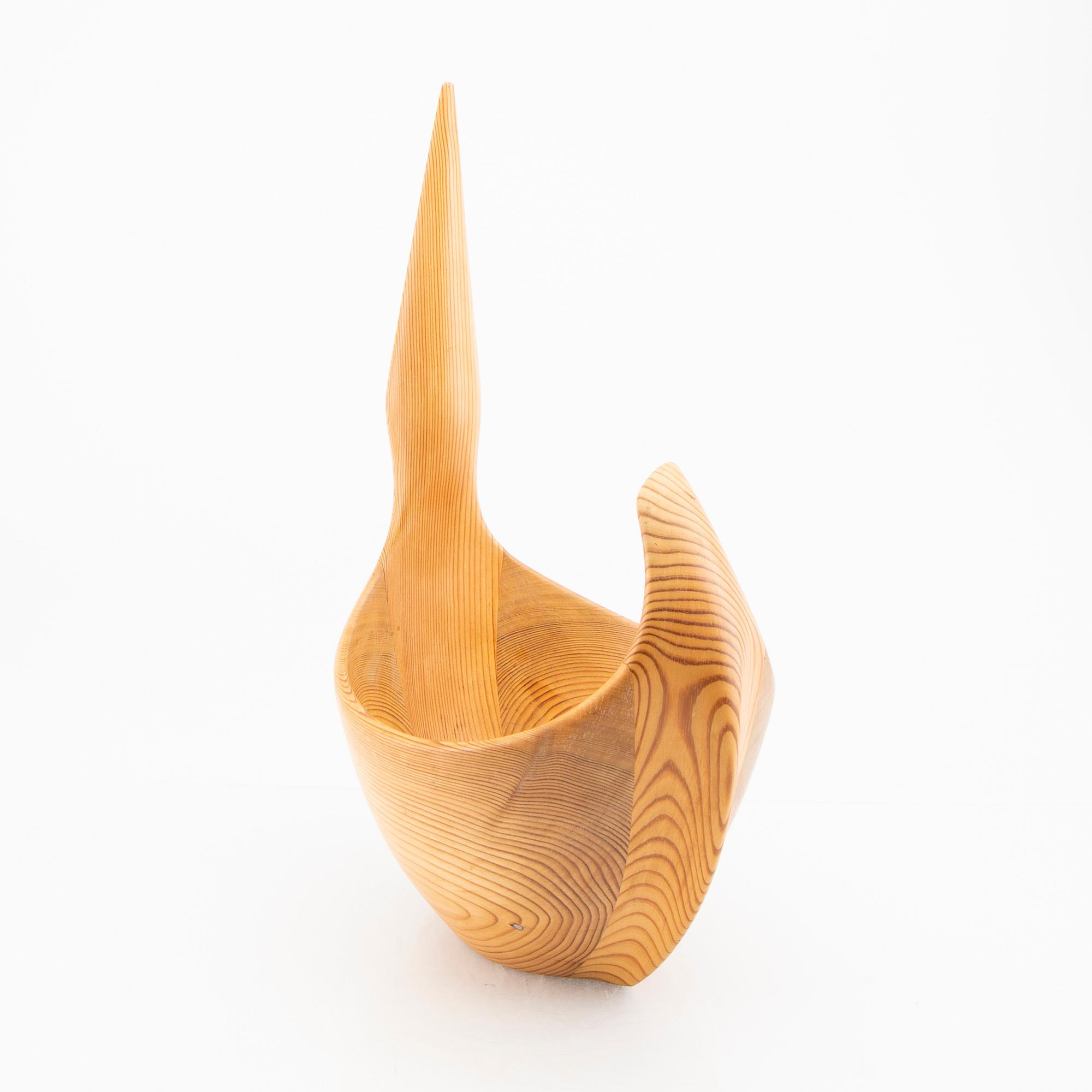 Johnny Mattsson,  a signed wooden bowl.
