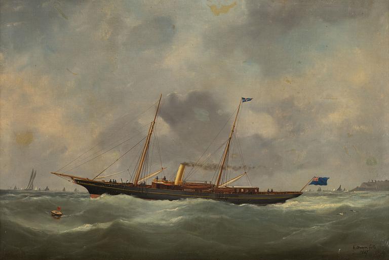 Victor Edouard Adam, olja på duk, signerad och daterad 1887,