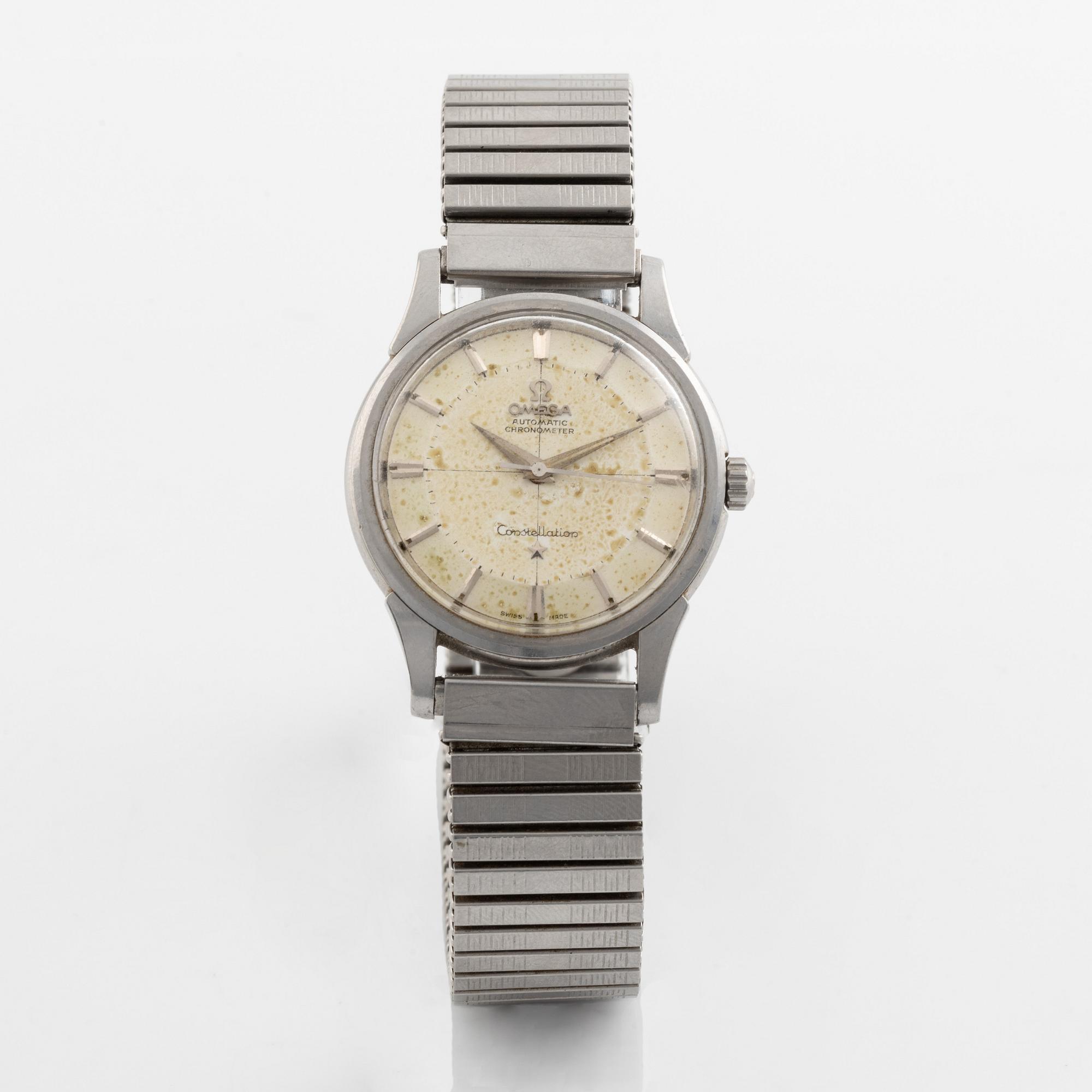 Omega, Constellation, "Pie-Pan", armbandsur, 34 mm.