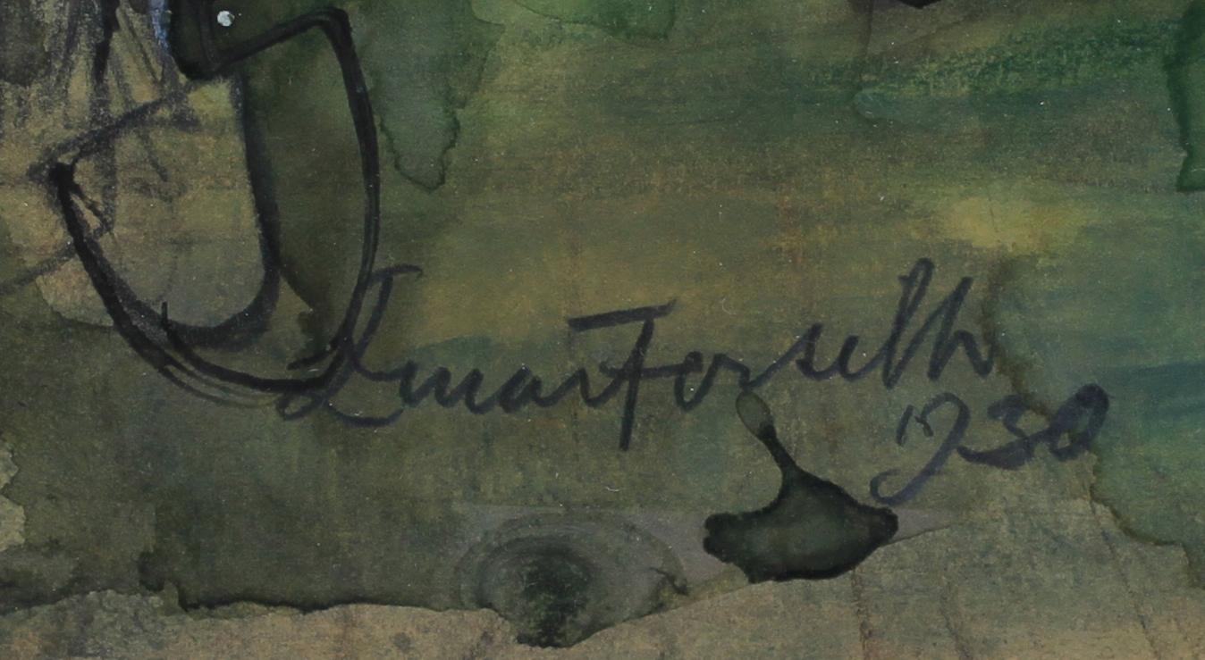 EINAR FORSETH, gouache, sign o dat 1929.