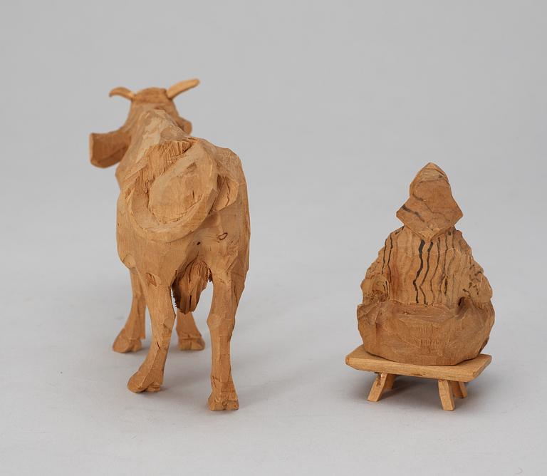 Axel Petersson Döderhultarn, Maid with a cow.