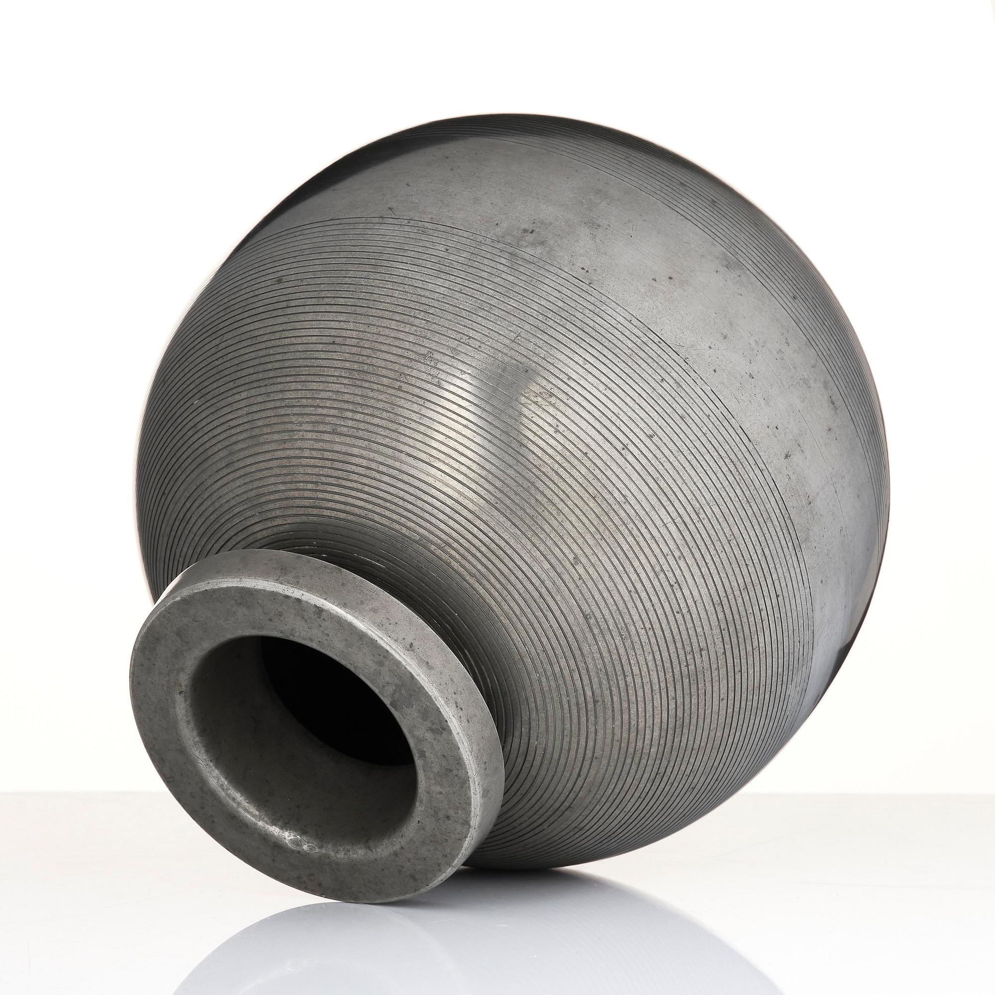 Sylvia Stave, a pewter vase model 5496, C.G. Hallberg, Stockholm, 1934.