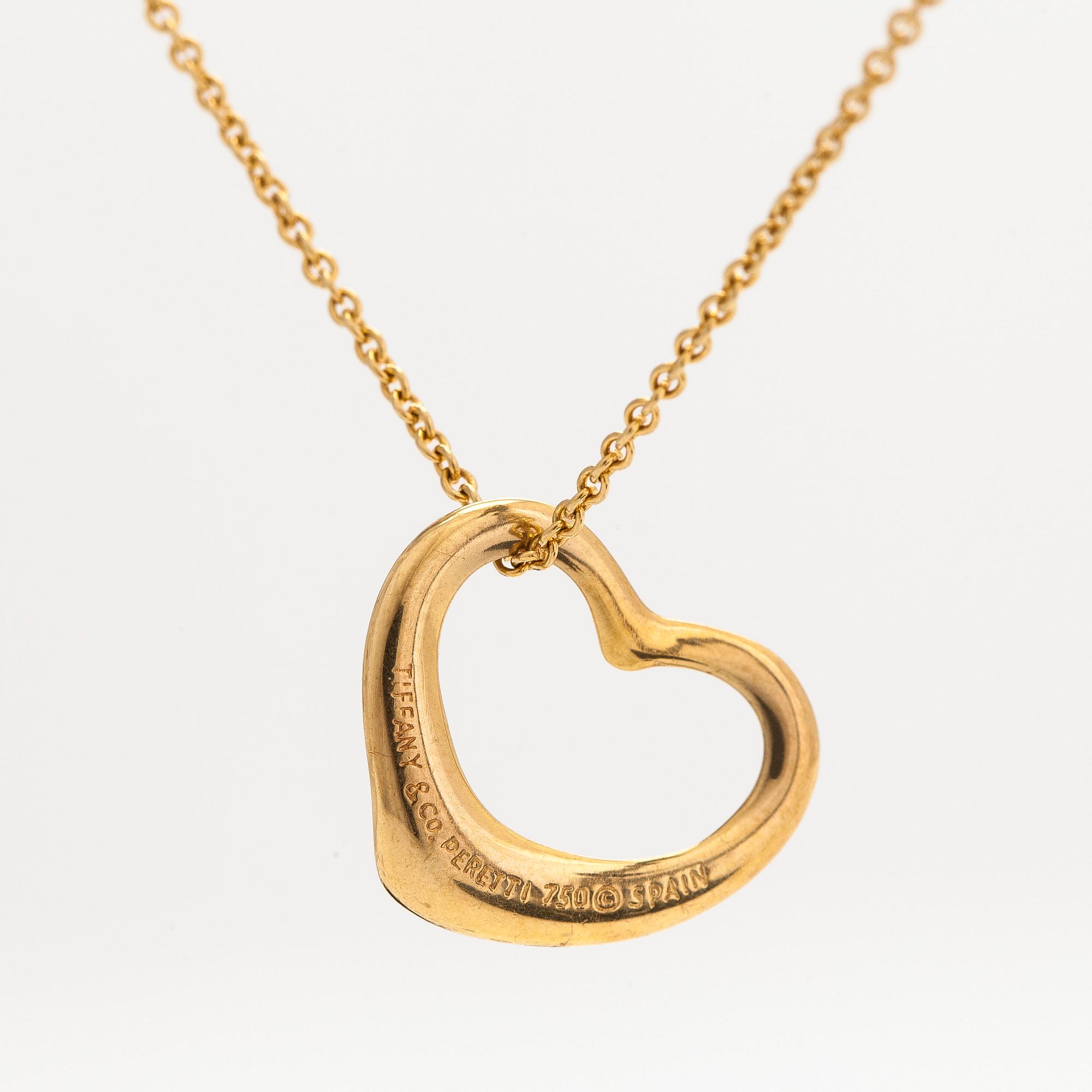 Tiffany & Co, Elsa Peretti, halsband, "Open Heart", 18K guld.
