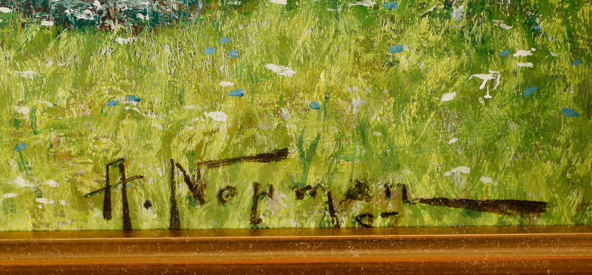 A NEUMAN, 2 st, olja på duk, signerade och daterade -87 samt 1888.