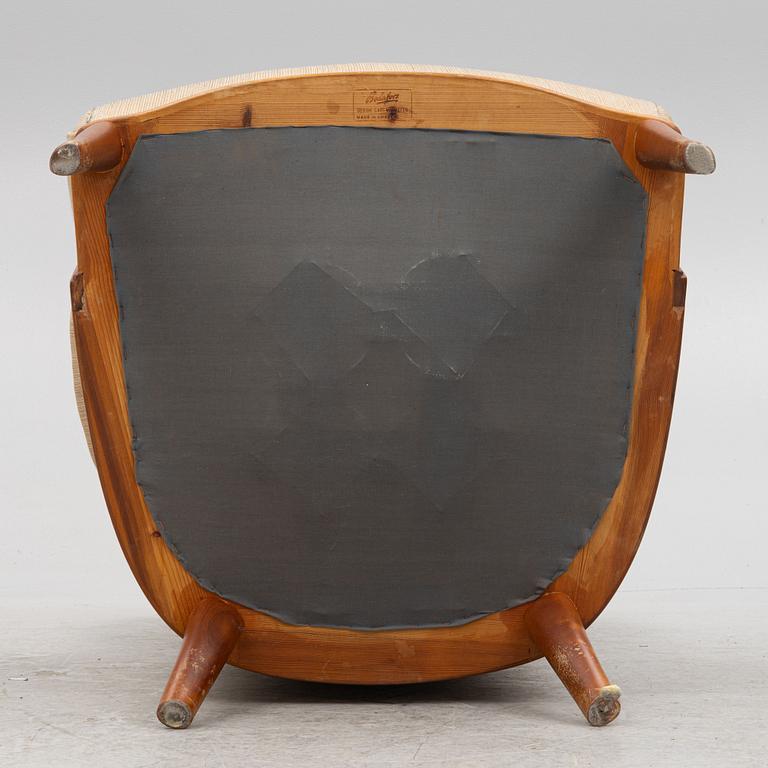 Carl Malmsten, a "Vår Fru" armchair, Bodafors, Sweden, 1960's.