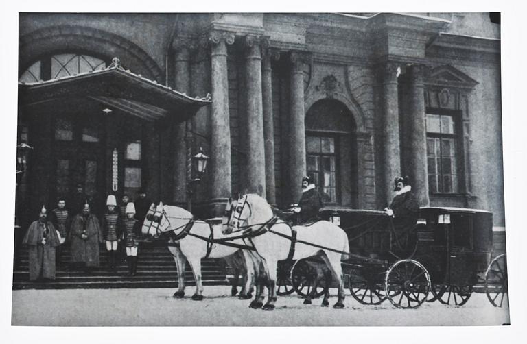 FOTONEGATIV MED FOTOKLICHEER, 5 st, bla märkta Wladimir Woyeikow, troligen Ryssland 1900-talets första hälft.