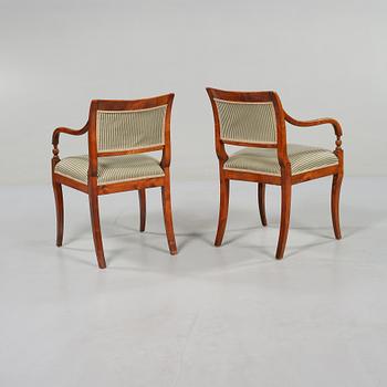 KARMSTOLAR, ett par, Karl Johan, 1800-talets första hälft.