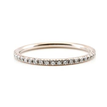 Tiffany & Co, ring "Metro ring" helallians 18K vitguld med runda briljantslipade diamanter.