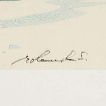 Roland Svensson, litograph in colours, signed, dated 1973.