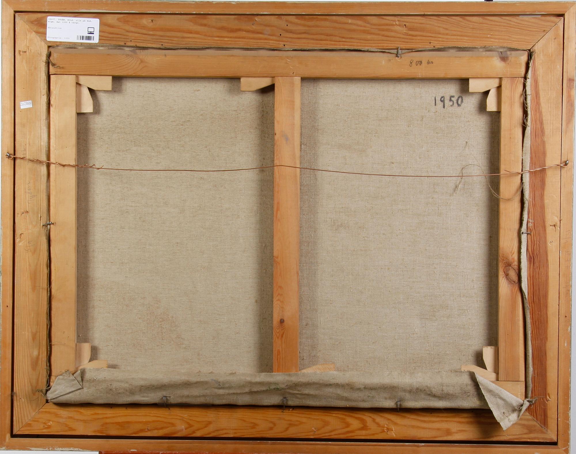 TYDÉN, NILS, olja på duk, sign, dat 1950 á tergo.