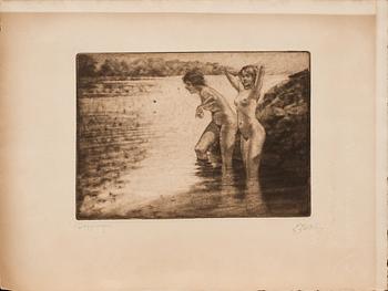 ERIK EKROTH, 10 st, etsningar, signerade.