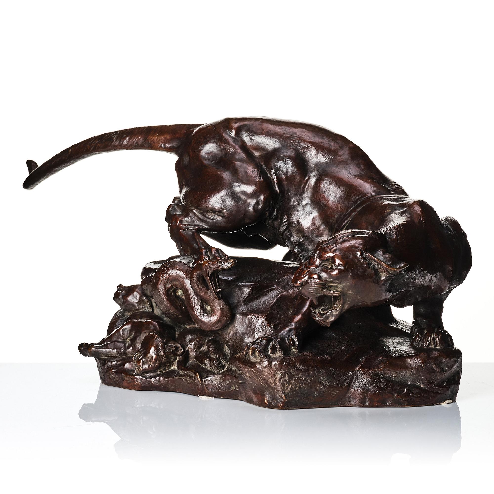 Georges Gardet, "Panthère au python".