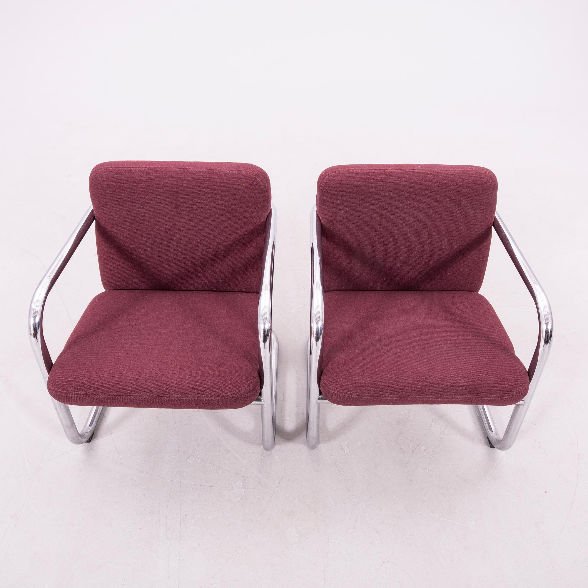 Börge Lindau& Bo Lindenkrantz, fåtöljer ett par "S70-4" Lammhults 1968.