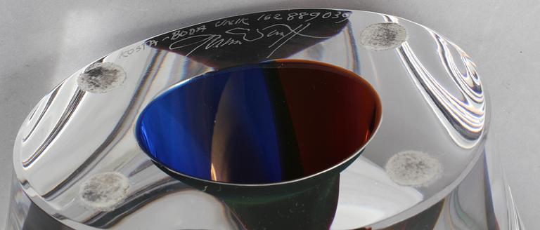 GÖRAN WÄRFF, glas, objekt, Kosta Boda, unik, signerad.