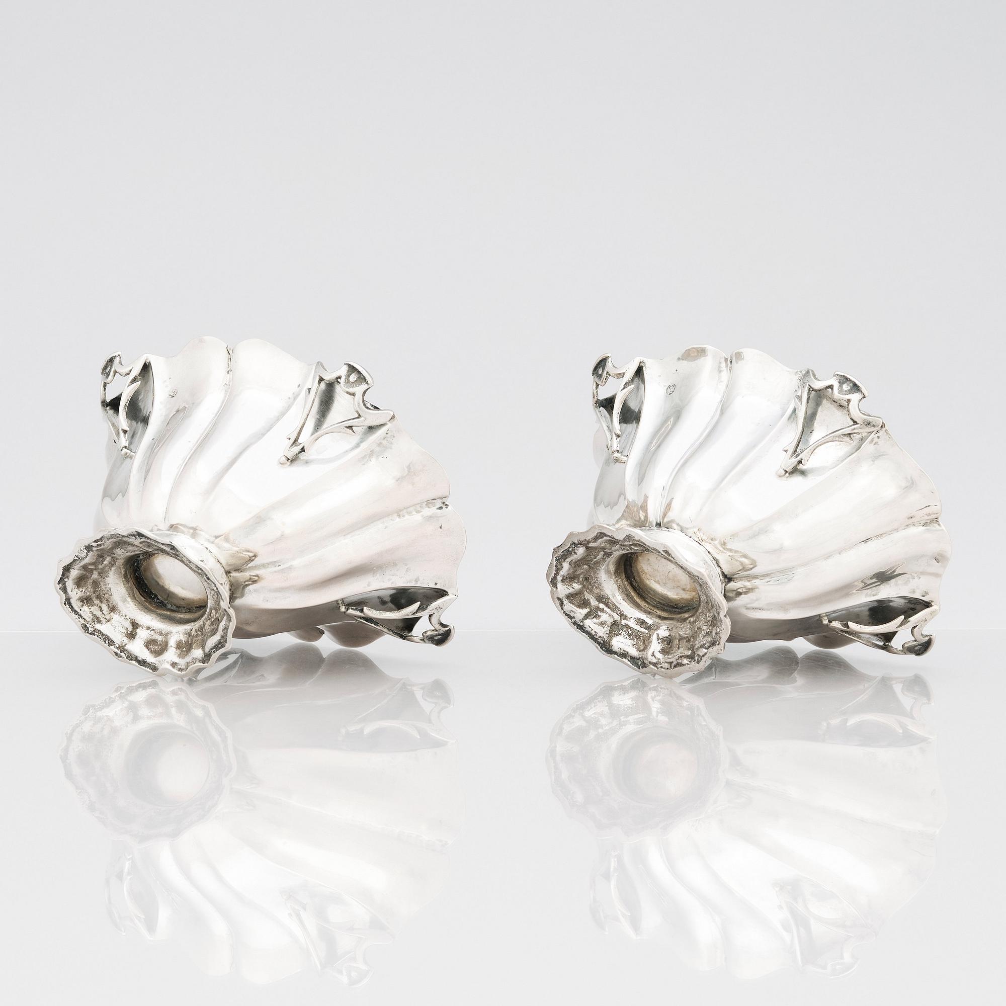 A pair of Italian Silver Sugar Bowls, Venice, mid 18th century.