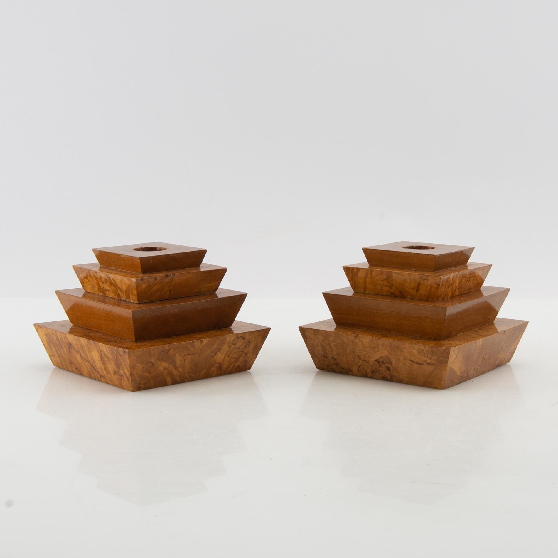 Candelabras a pair Art Deco 1930s.