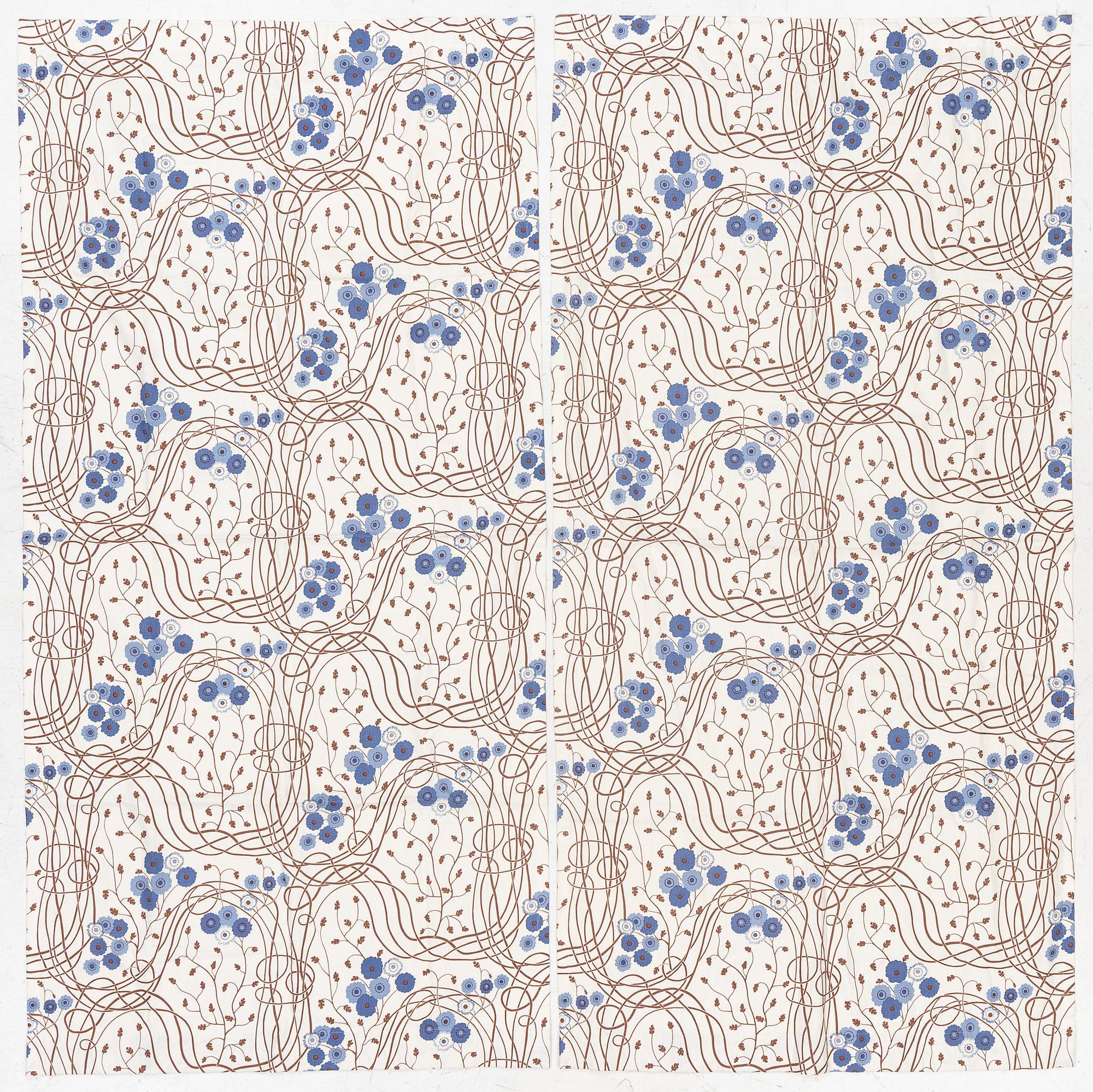 Josef Frank, curtains, a pair, "Loops", Firma Svenskt Tenn.