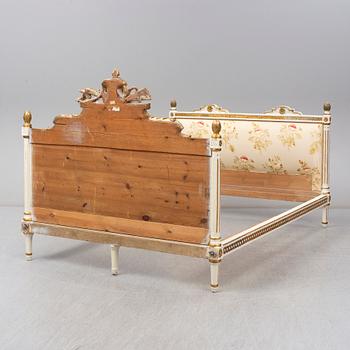 A Gustavian bed, late 18th century.