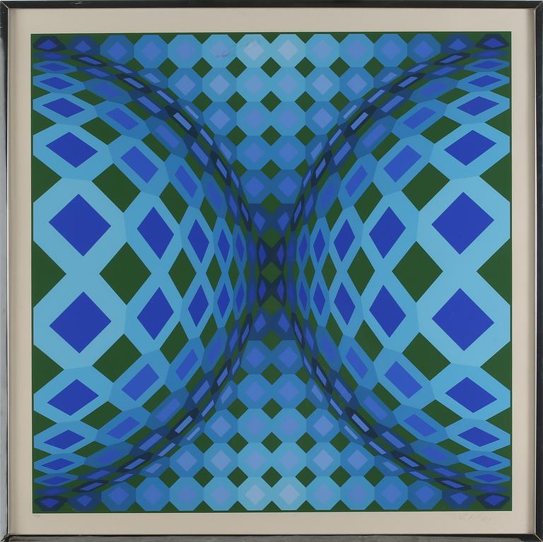 VICTOR VASARELY, färgseriegrafi, signerad och numrerad 222/250.