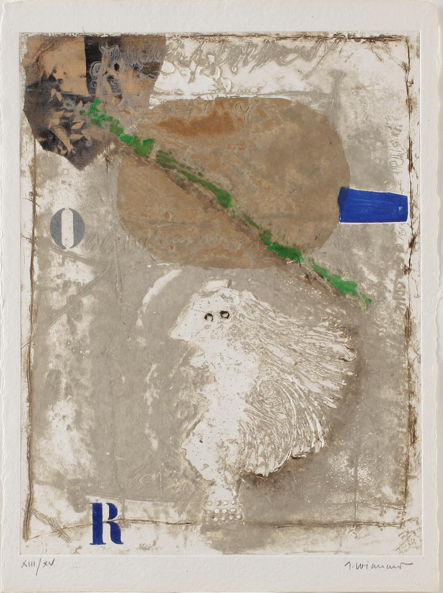 JAMES COIGNARD, 3 st carborundumetsning i mapp, 1981, signerade och numrerade XIII/XV.