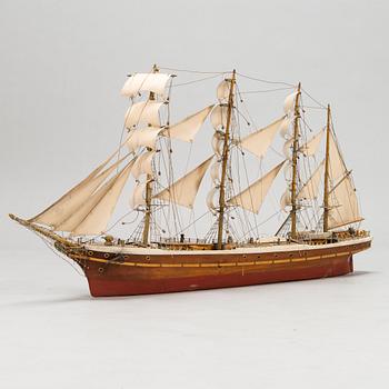 Model ship, a mid-20th century four-masted barque,
