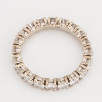 Eternity brilliant-cut diamond ring.