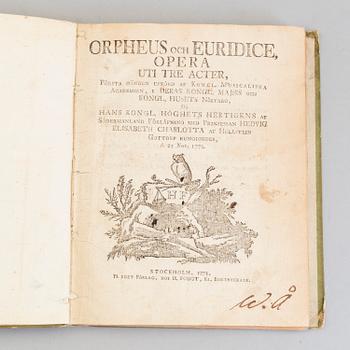 BOOKS, four volumes, 18th and 19th century.