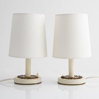 A pair of Swedish Modern table lamps, 1940's.