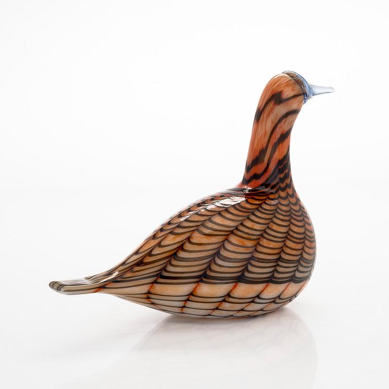 Oiva Toikka, glasfågel, "Little Diver", signerad O. Toikka Nuutajärvi.