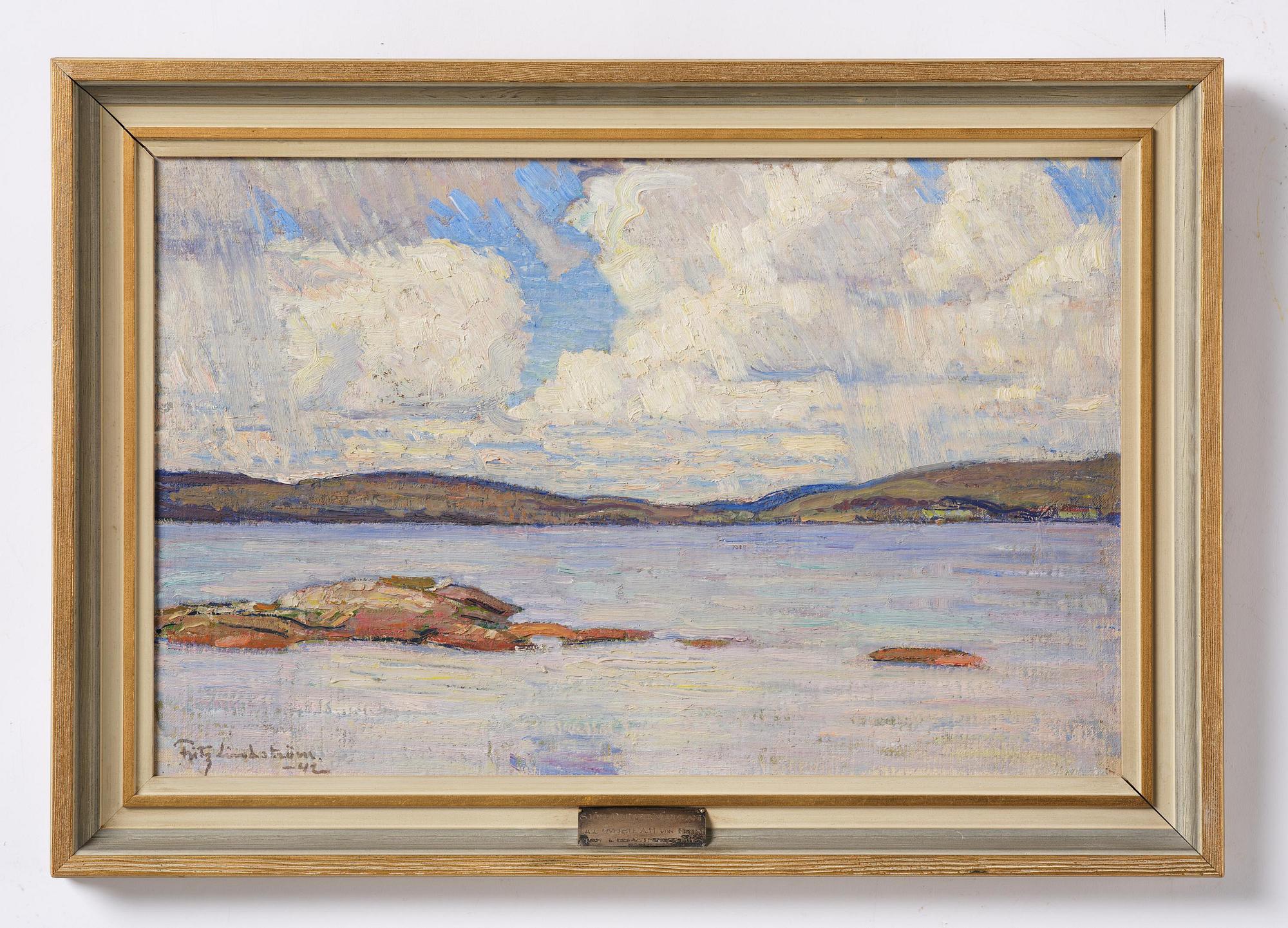 Fritz Lindström, "Molnhimmel över sjön".
