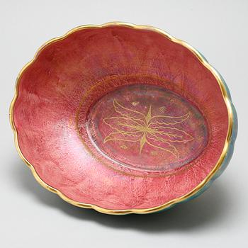 An eathenware bowl by Josef Ekberg for Gustavsberg, signed, first half of the 20th century.