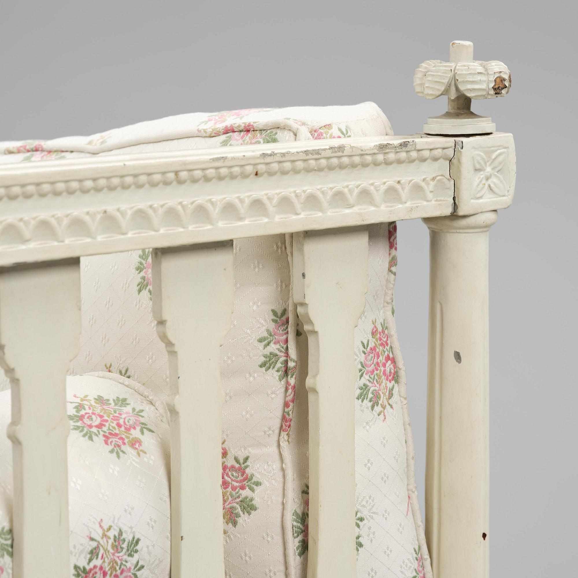 A Swedish Gustavian sofa, late 18th century.
