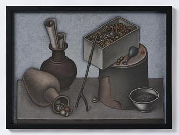 Dimitri Mikhailovich Krasnopevtsev, Still life with vases.