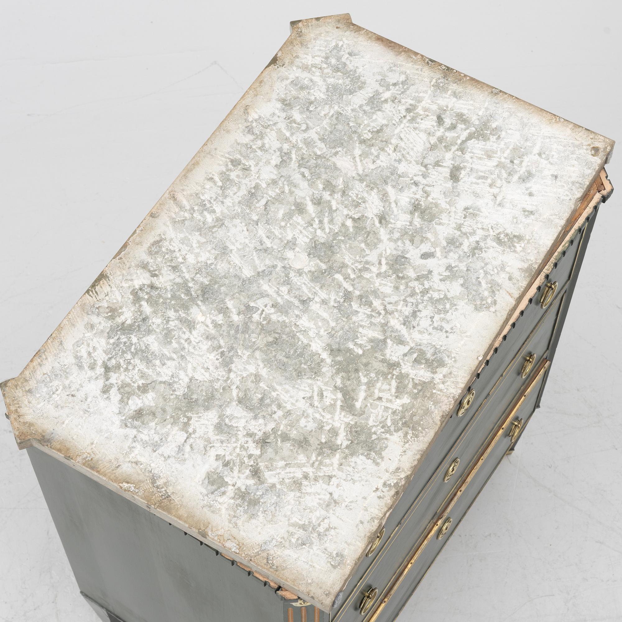 A Gustavian style, chest of drawers circa 1900.