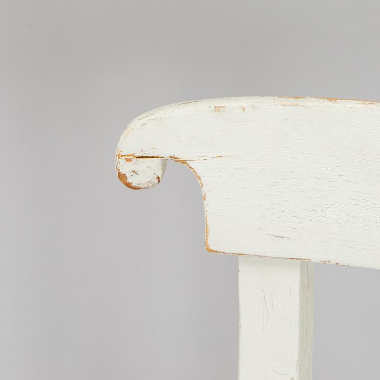 Stolar, 4 st, senempire, 1800-talets första hälft.