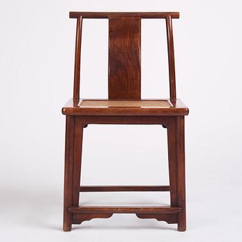 A Chinese hardwood chair, Qing dynasty (1644-1912).