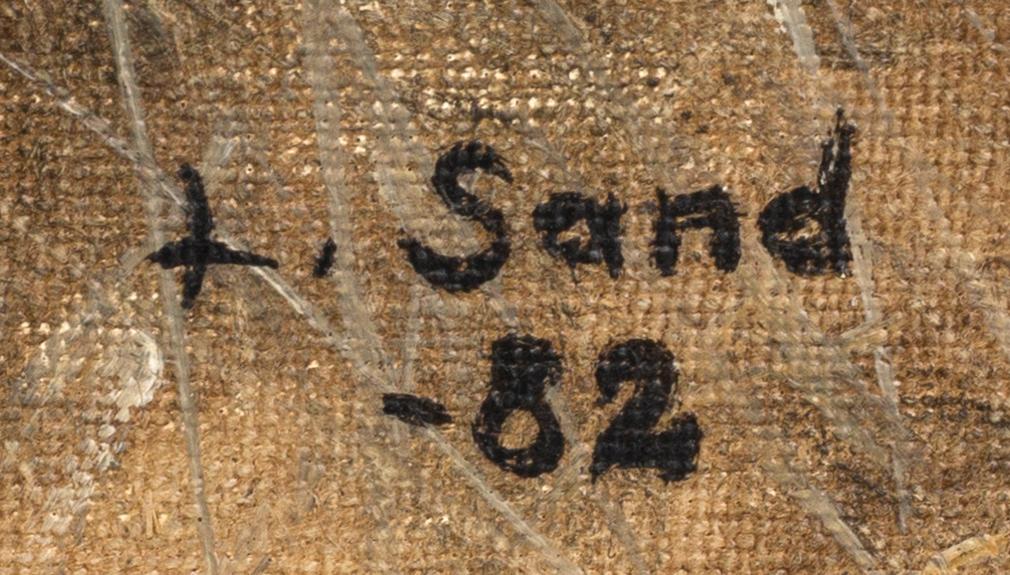 Lennart Sand, oil on canvas. Signed and dated 1982.