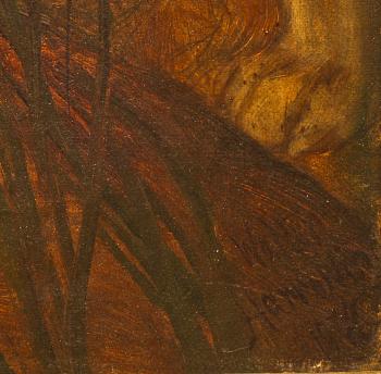 WALTER HARROWING, olja på duk, sign och dat 1876.