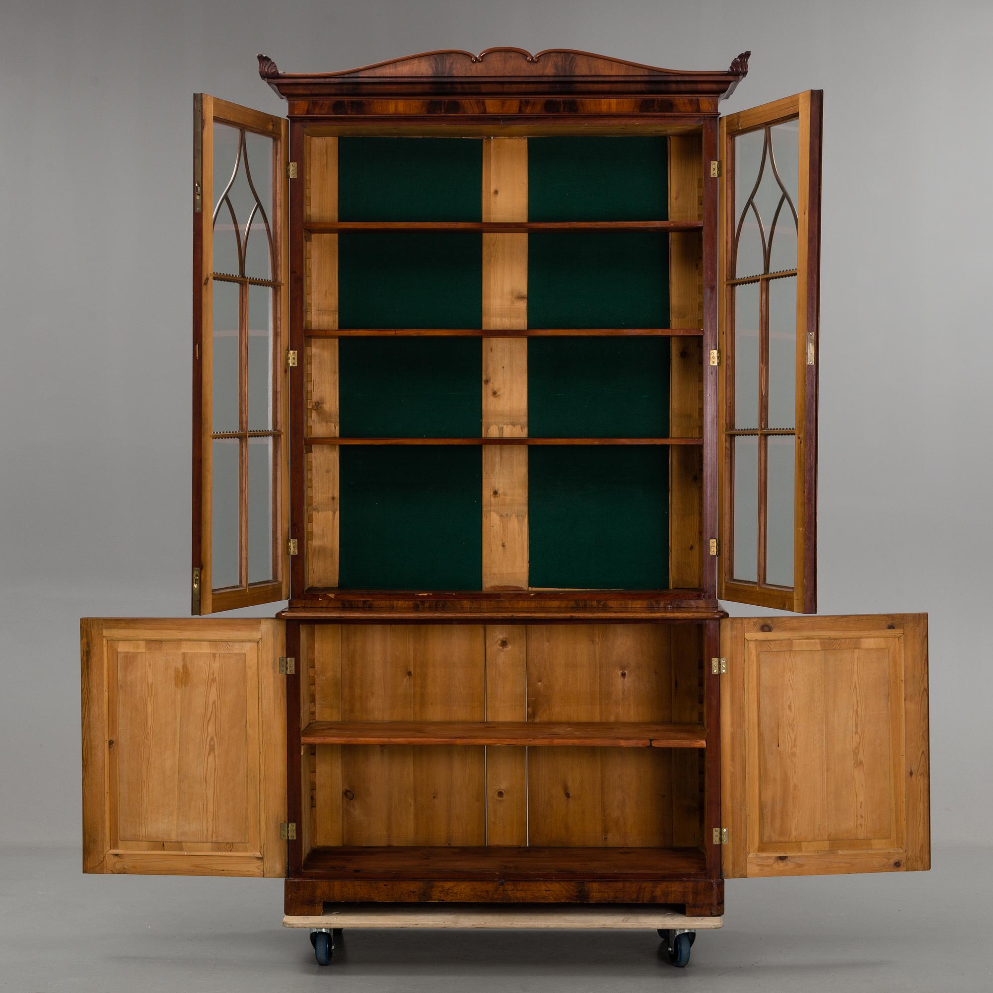 A SWEDISH BOOKCASE, first half of the 19th century.