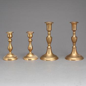 LJUSSTAKAR, 4 st (2+2), Skultuna Bruk, 1800-talets andra hälft.