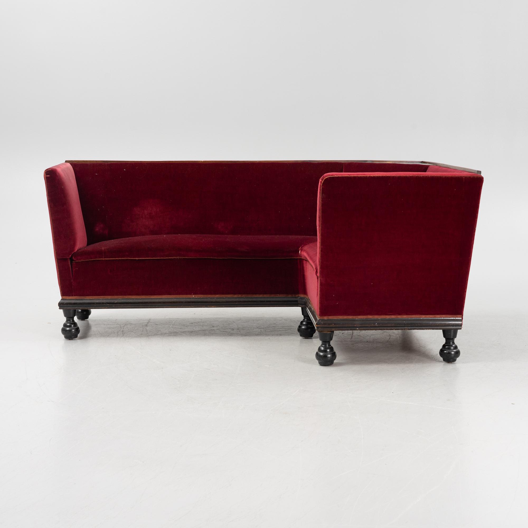 Otto Schulz, attributed to, corner sofa, Boet, Gothenburg 1920-30-tal.